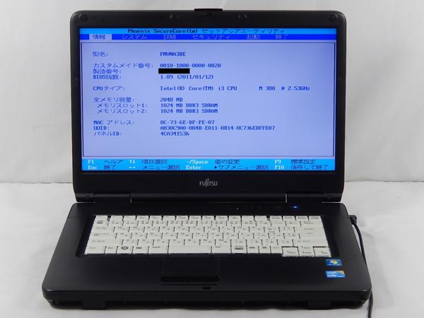 富士通 LIFEBOOK A550/B/Corei3 380M 2.53GHz/2G/160G/OS無