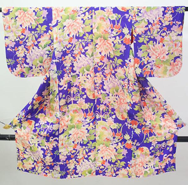 【京都一輝堂】1994=【アンティーク着物　子供用】錦紗