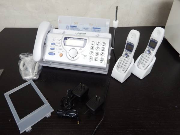 【シャープ】UX-F12CW/普通紙ファクシミリ/子機2台【超美品】