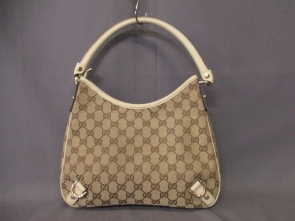グッチ ハンドバッグ GG柄 130738 ジャガード×レザー GUCCI