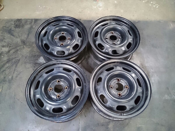 (C824) VW ポロ 純正スチール 鉄 6j×14 4H PCD100 +43 4本