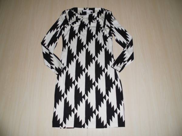 b223◆DIANE von FURSTENBERG長袖ワンピース◆4カシュクール風2