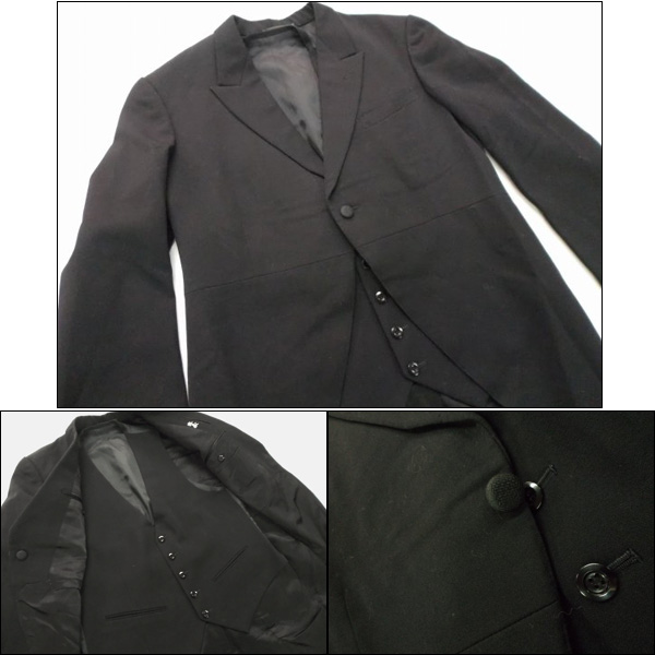 燕尾服/モーニング/結婚式/フォーマル/男 黒×ストライプ[OW7562