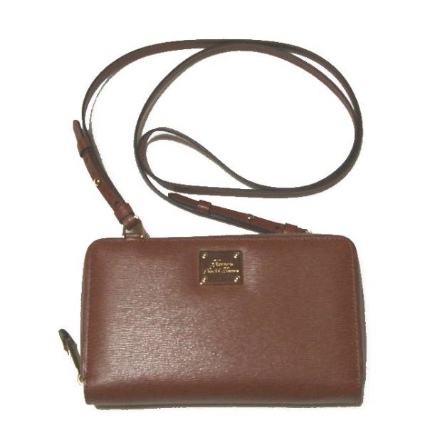 新品 LAUREN 注目アイテム ウォレットショルダー ブラウン 2WAY