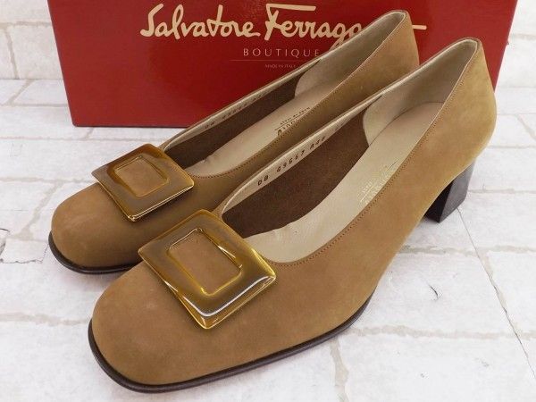 パンプス フェラガモ 0 Ferragamo - | 公式通販 黒 レザー ヌバック 