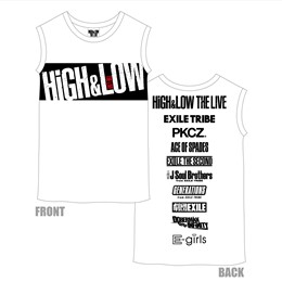 新品即決　HiGH&LOW ノースリーブツアーTシャツ　ホワイト