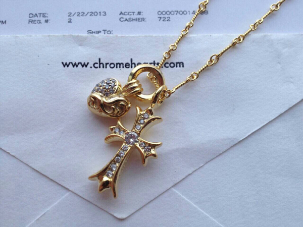 確実本物☆クロムハーツ(22k加工)PAVEDIA豪華3点ネックレス