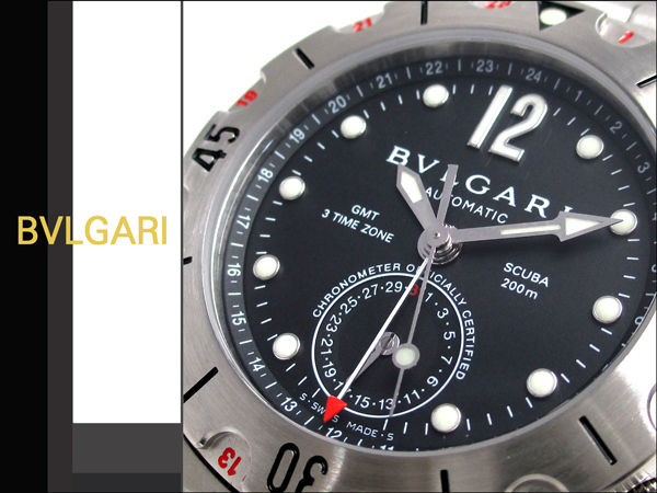 BVLGARI ブルガリ SD38S GMT ディアゴノスクーバ 時計 BOX付 BVLGARI