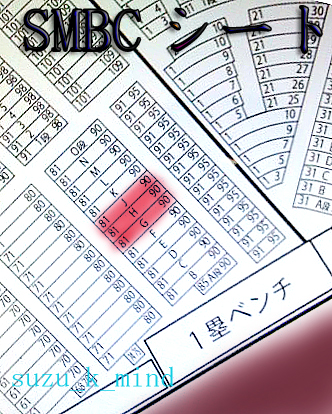 SMBCシート1塁 甲子園 1塁ベンチ上良席5⁄6(土)阪神×広島 本日 ベンチ横