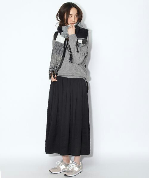 ニコアンド nikoand DAILYギャザースカーチョ ブラック 美品