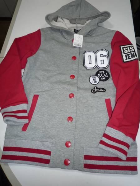 ♪JENNI♪赤裏起毛スウェット生地フード付きジャンバー♪150新品