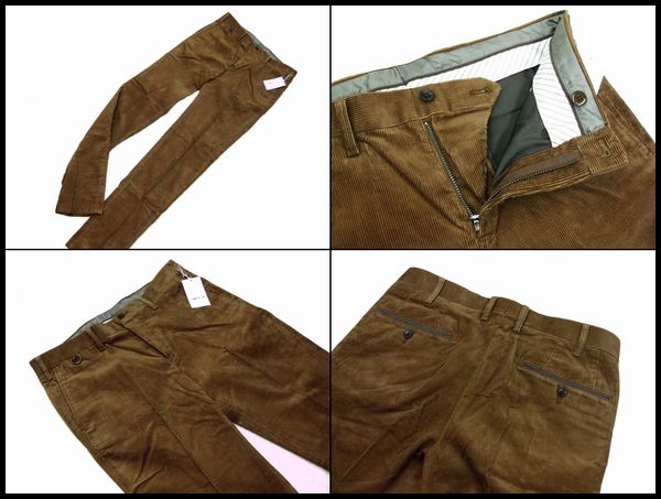 ■N92新品 コムサイムズ コージュロイ セットアップスーツS 茶