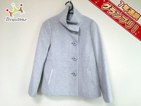 インディビ コート 36 レディース 新品同様 ライトグレー INDIVI