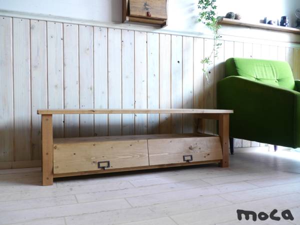 ハンドメイド★TVラック★幅110CM★アンティーク風★オーク