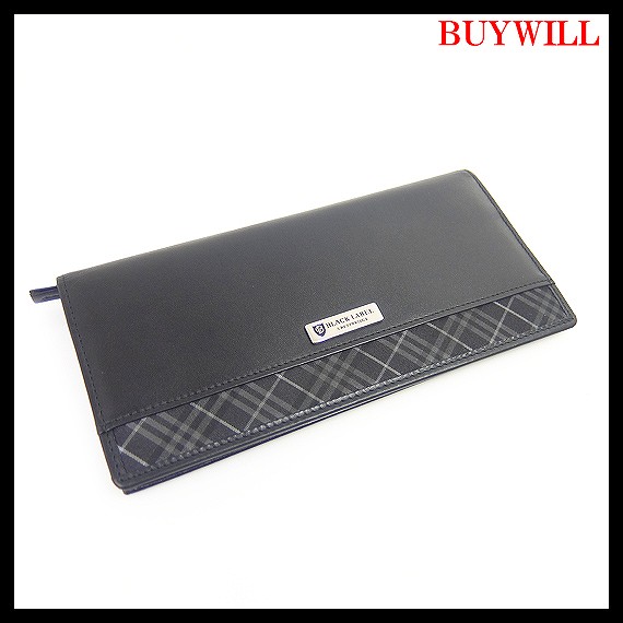 【未使用】ブラックレーベル 長財布 レザー チェック柄 ｋ291