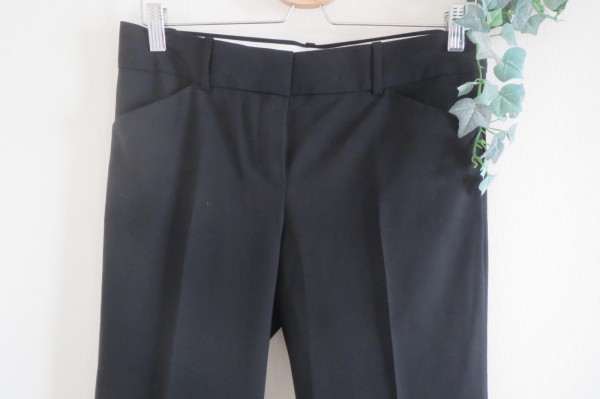 theory セオリー 黒センタープレス綺麗めパンツ サイズ6 □セオリー