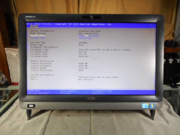 INSPIRON ONE 2310 (Core i3 380M 2.53GHz、地デジ、23型)