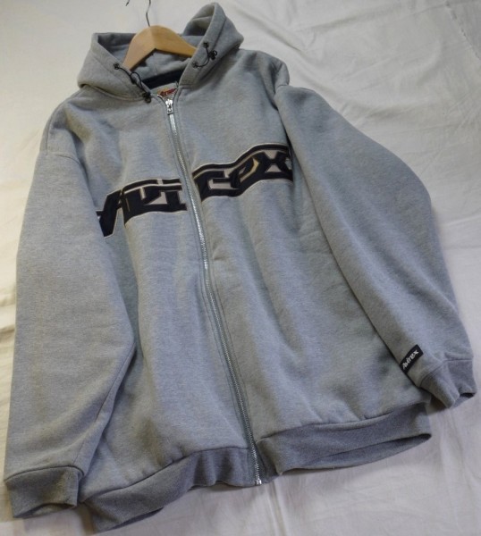 BR1903◎AVIREXアヴィレックス◎XXLサイズグレー裏付パーカ