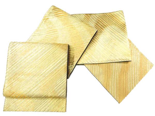 257bihu 袋帯 引き箔 ６通柄 ストライプ 中古Ａ【ことこと屋】