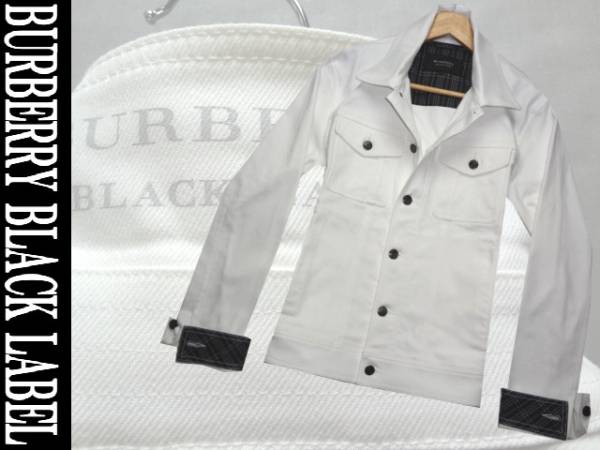 BURBERRY BLACK LABEL デニムジャケット ホワイト 絶品☆BURBERRY BLACK LABELホワイトデニムジャケット M 【公式通販】