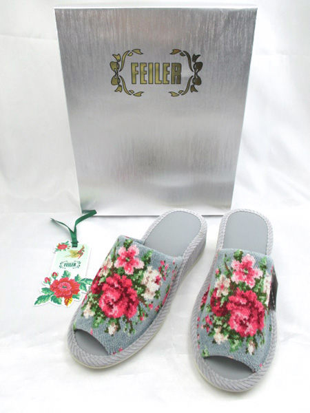 ★FEILER(フェイラー) シェニール織 ルームシューズ ★未使用★