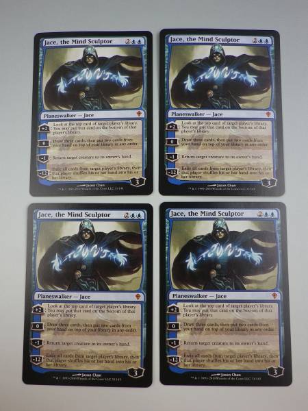 MTG 4版 稲妻 黒枠 日本語 四枚セット 即決