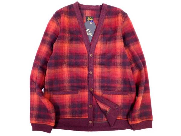 新品 定3.7万 ニードルス アルパカウール ニットカーディガン 赤