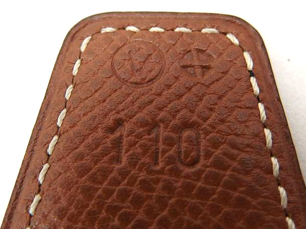 1円 エルメス コンスタンス Hベルト ○V刻印 110 茶×黒 BD556