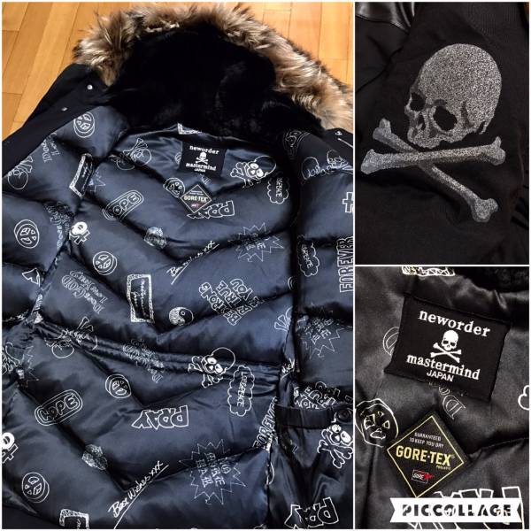 mastermind JAPAN テーラードジャケット スカル mastermind グラスビーズ スカル レザー ダウンジャケット N-3B 【公式