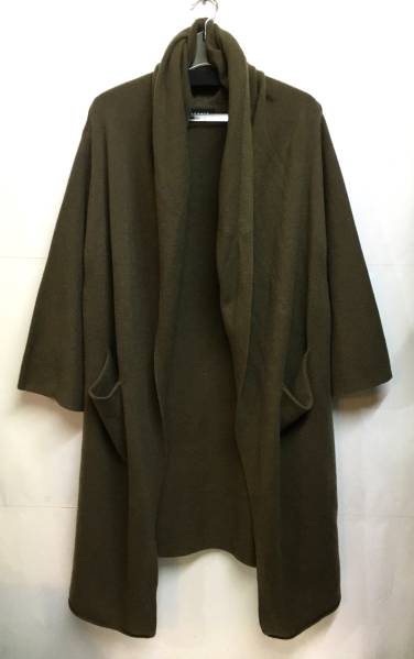 マカフィー ショールカラーロングカーディガン カシミア混 S