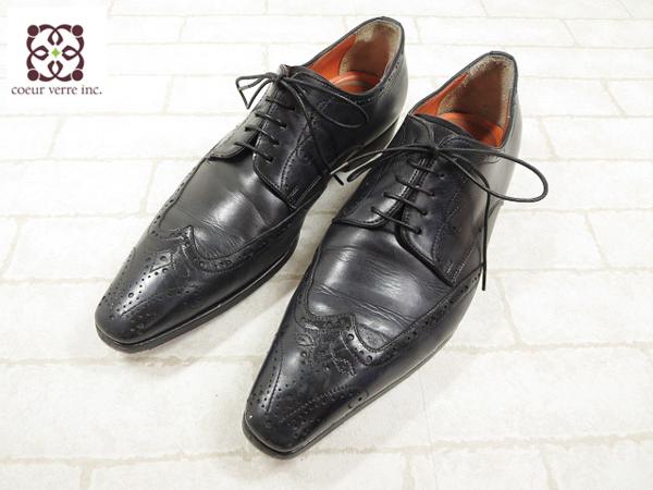 ◎サントーニ santoni ウイングチップ レザーシューズ /MZ1563 25.0cm