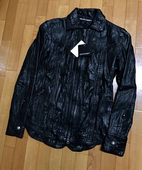 ★ 5351プールオム シワ加工 シングルライダースジャケット ★1