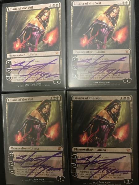 MTG ヴェールのリリアナ サインド 4枚セット 送料込み mtg ヴェールの