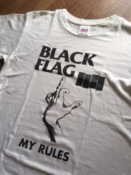 メンズ 90s Fugaziビンテージ バンドTシャツ BLACK FLAG野村訓市
