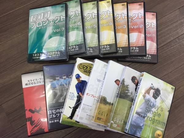 【V80Y145】ゴルフ教材DVD　GOOプロジェクト等 14枚セット