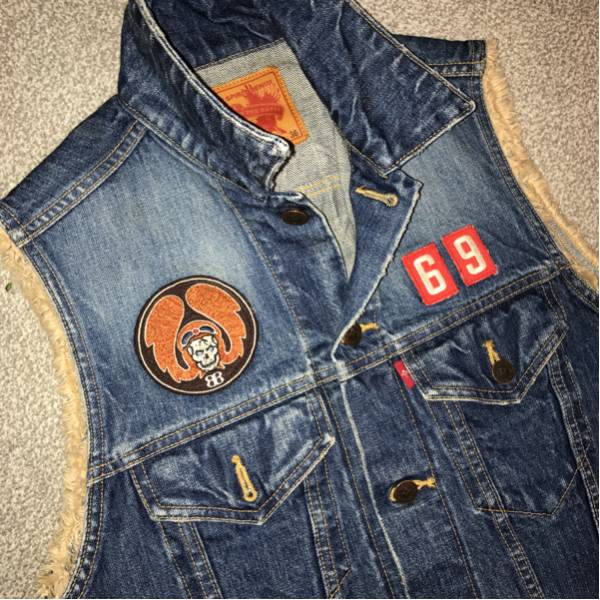バックボーン刺繍デニムセットアップBACKBONE