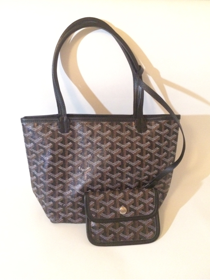 GOYARD ゴヤール サンルイジュニア トートバッグ 黒 茶色 レア 