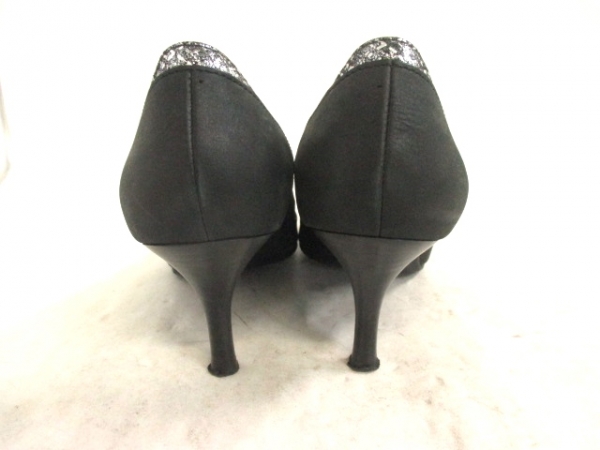 ギンザカネマツ パンプス 24 Ｄ レディース 黒 レザー