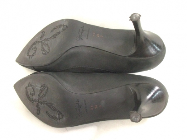 ギンザカネマツ パンプス 24 Ｄ レディース 黒 レザー