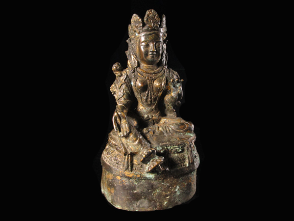 仏教美術 仏像 唐物 中国古玩 時代物 清時代 銅製 初だし品 古銅 古銅