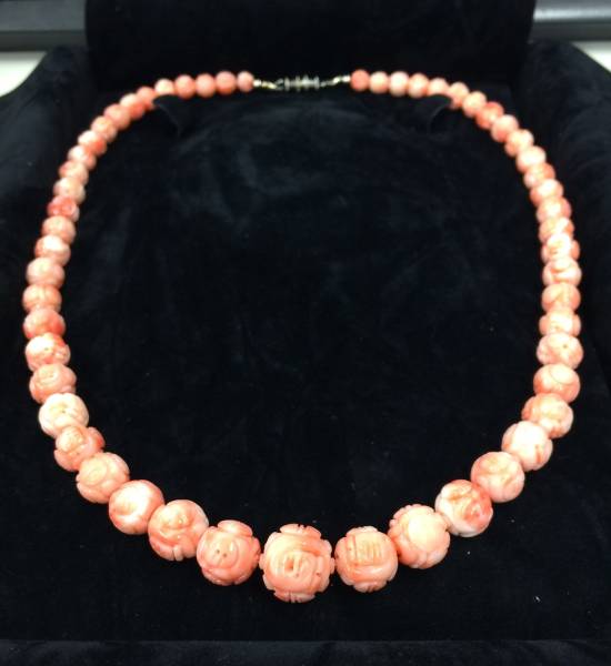 天然珊瑚 サンゴ コーラル ネックレス 14mm 1円~総重量約1383ctサンゴ