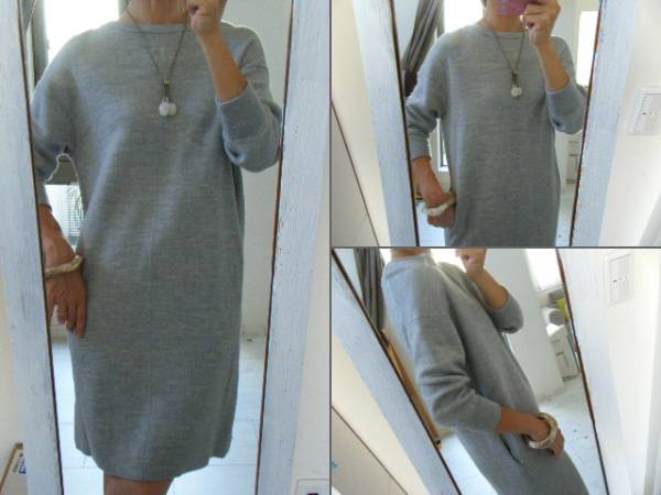 マルティニーク♪地厚なニットワンピ・グレー・エンフォルド
