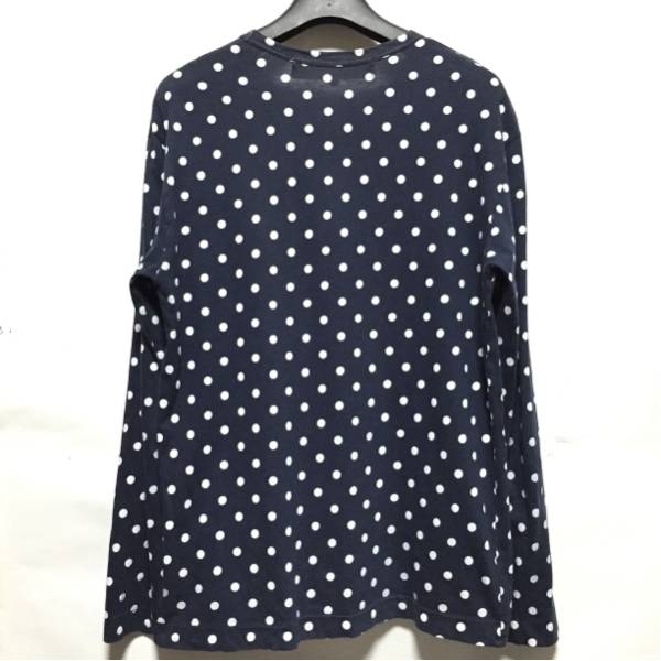 PLAY COMME de GARÇONS 長袖カットソー 水玉 ネイビー M PLAY COMME