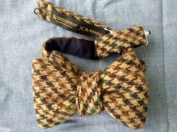 【NEW & LINGWOODxEDIFICE】ツイードガンクラブチェックボウタイ