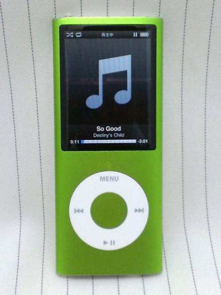 Apple iPod nano 第4世代 8GB グリーン/MB598J/A/連続再生13h