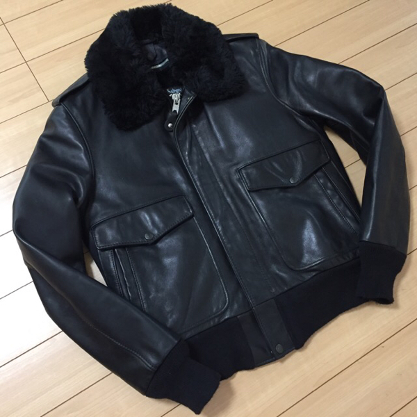 【SHOTT】174US 38サイズ ブラック オイルドレザー 日本企画品