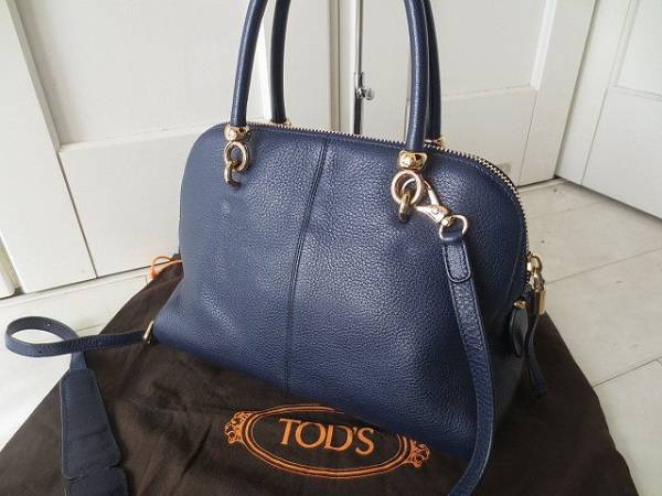 TOD\u0027S（バッグ ◇本物 トッズ ネイビー 2WAYレザーバック 美品 