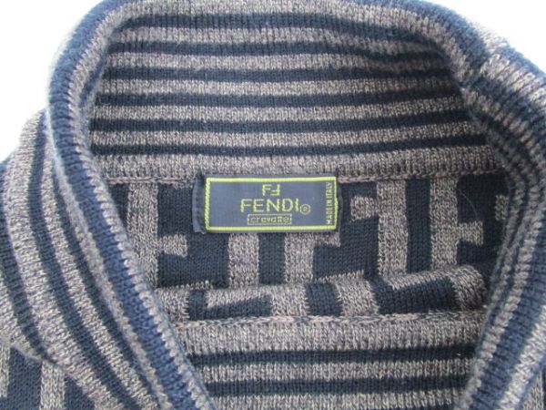 FENDIフェンディ ズッカ柄 長袖タートルネック ニット イタリア FENDI