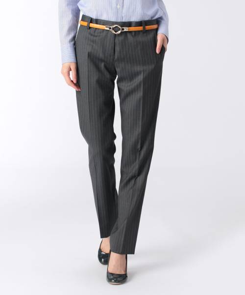 オールドイングランドフラノ9分丈センタープレスパンツ グレー