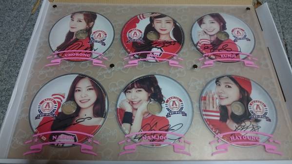 FC限定 Apink サイン入りCD6人分特大アクリルCDスタンド